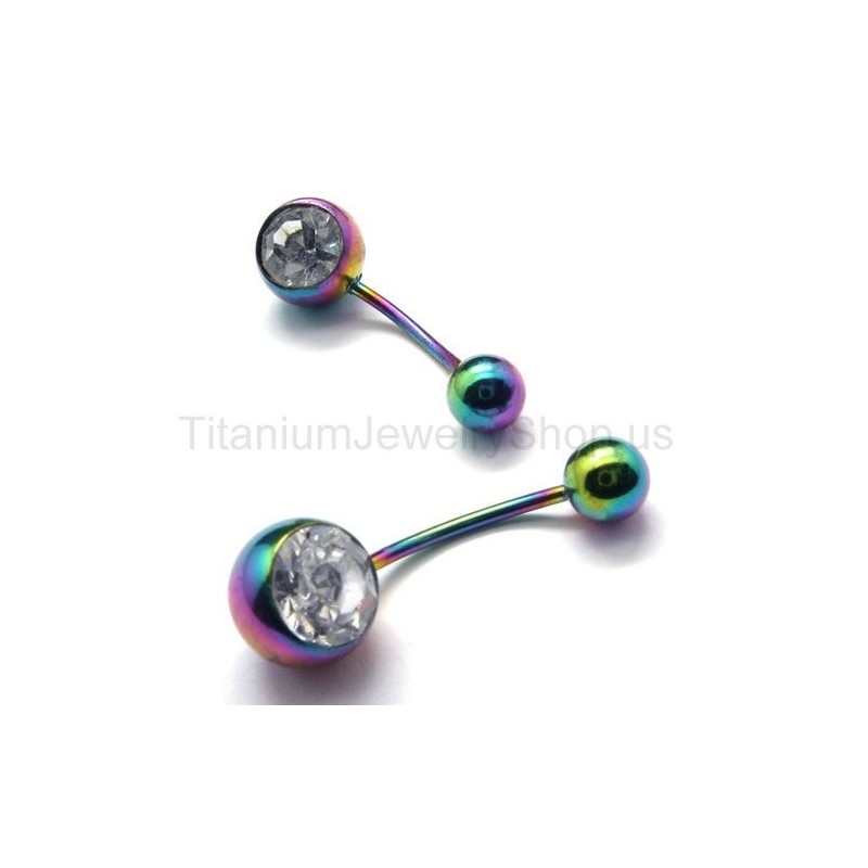 Brincos De Diamante Incrustados Em Titânio Mini Colorido
