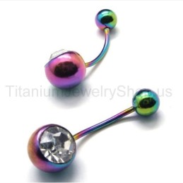 Brincos De Diamante Incrustados Em Titânio Mini Colorido