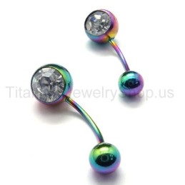 Brincos De Diamante Incrustados Em Titânio Mini Colorido