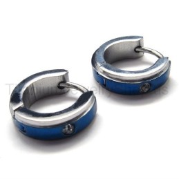Brincos De Diamante De Titânio Azul