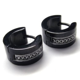 Brincos De Argola De Titânio Preto