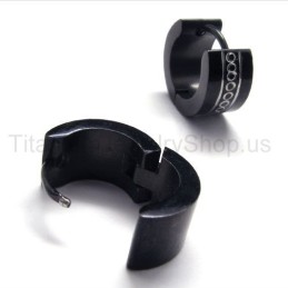 Brincos De Argola De Titânio Preto