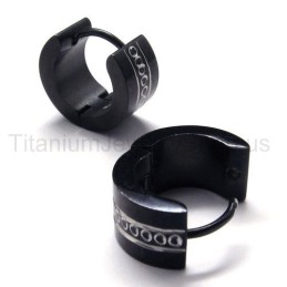 Brincos De Argola De Titânio Preto