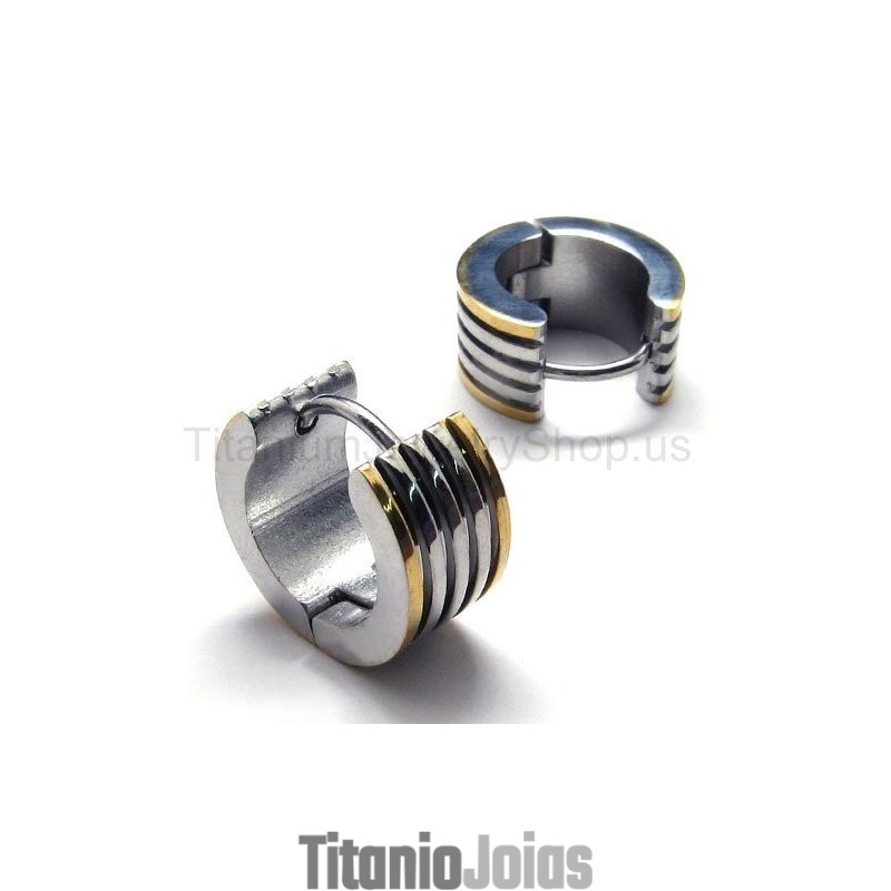 Brincos De Titânio Com Ranhuras Brincos De Titânio Com Ranhuras