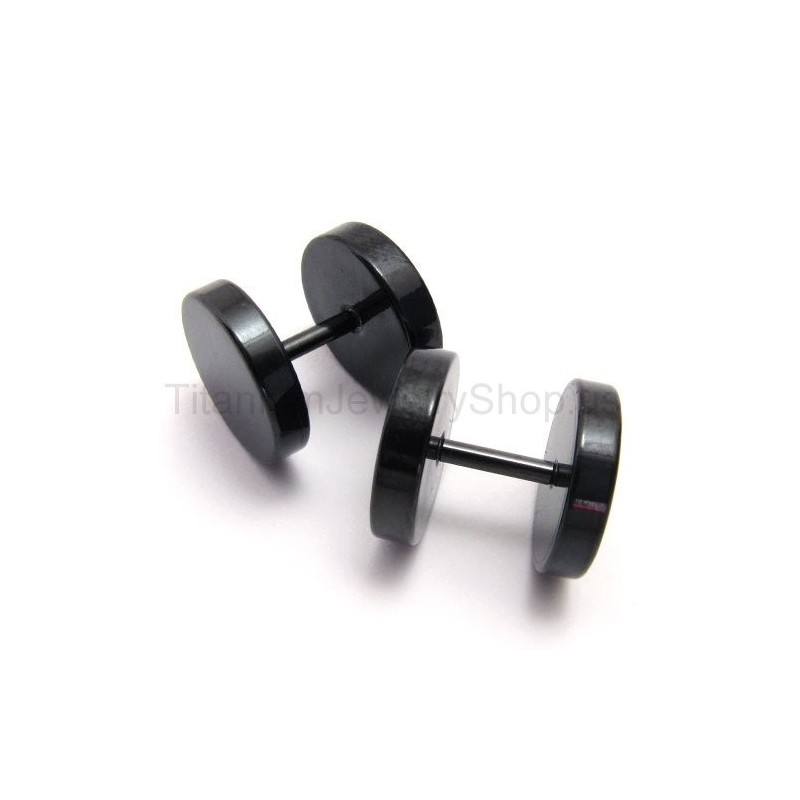 Brincos De Barra De Titânio Preto Brincos De Barra De Titânio Preto