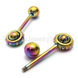 Brincos De Diamante Em Titânio Color Magic Stick