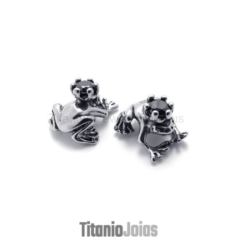 Brincos De Titânio Retrô Frog Prince