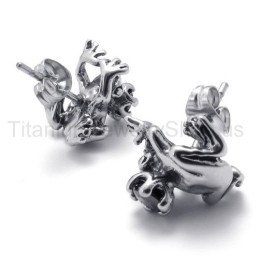 Brincos De Titânio Retrô Frog Prince