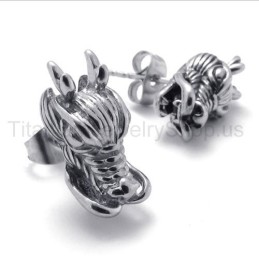 Brincos De Titânio De Dragão