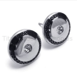 Brincos De Diamante Incrustados Em Titânio