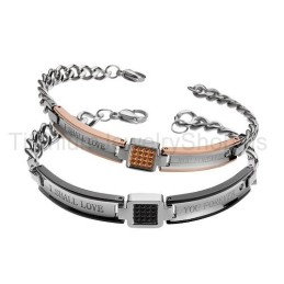 Pulseiras De Titânio Para Amantes De "Eu Te Amarei Para Sempre"