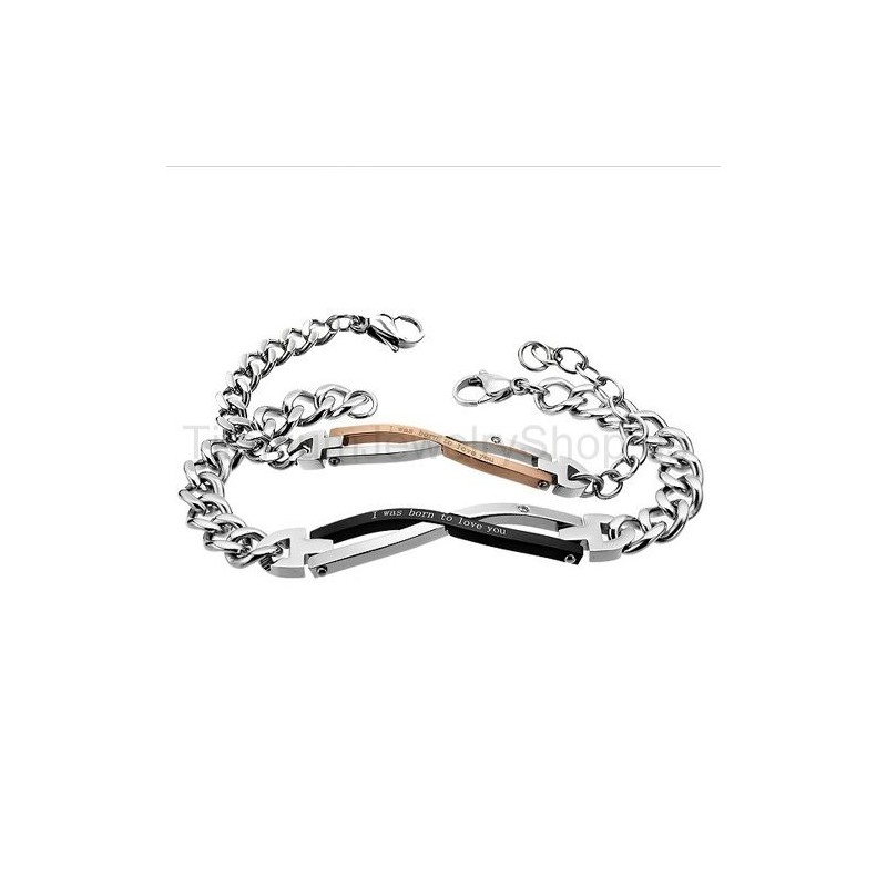 Pulseiras De Titânio Para Amantes "I Was Born To Love You" Pulseiras De Titânio Para Amantes "I Was Born To Love You"