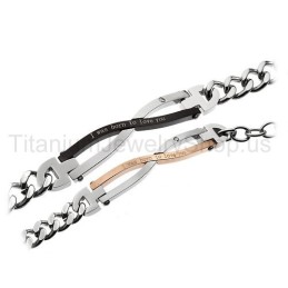 Pulseiras De Titânio Para Amantes "I Was Born To Love You"