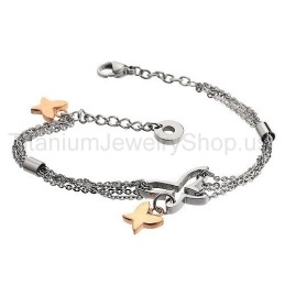 Pulseira Feminina De Titânio