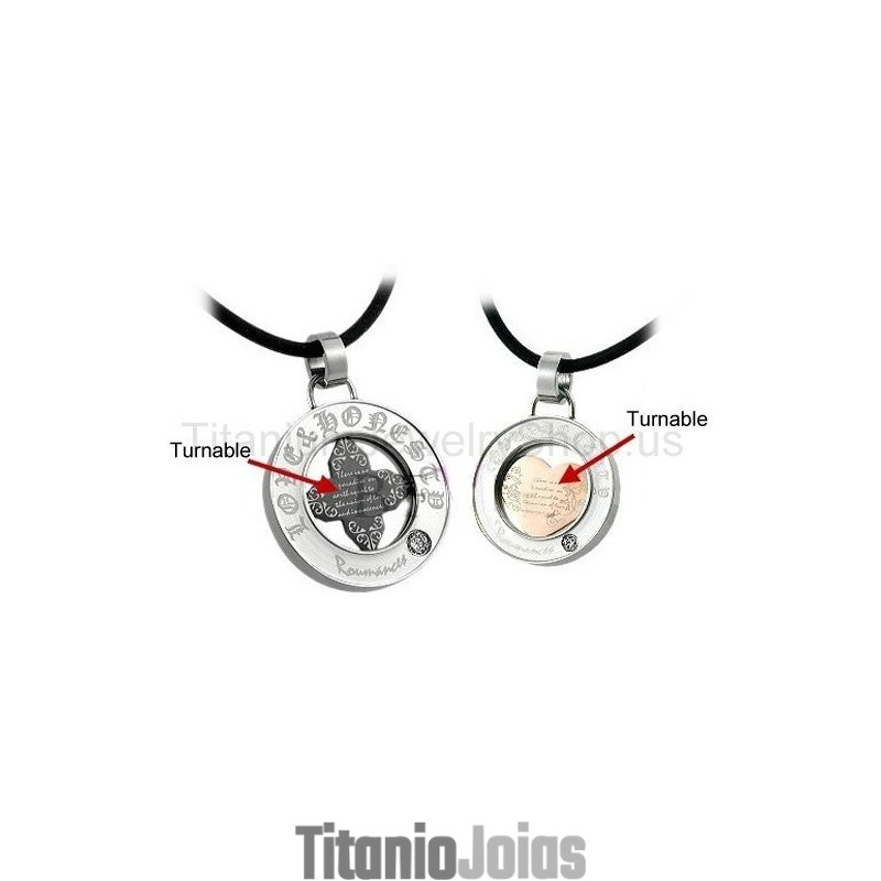 Pingentes Giratórios De Titânio Para Amantes Pingentes Giratórios De Titânio Para Amantes