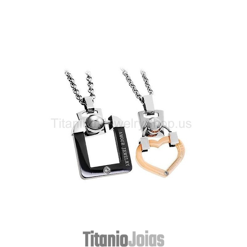 Pingentes De Amantes De Titânio