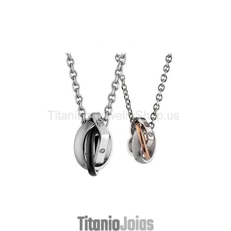 Pingentes De Titânio Three Circles Lovers Pingentes De Titânio Three Circles Lovers