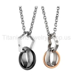 Pingentes De Titânio Three Circles Lovers
