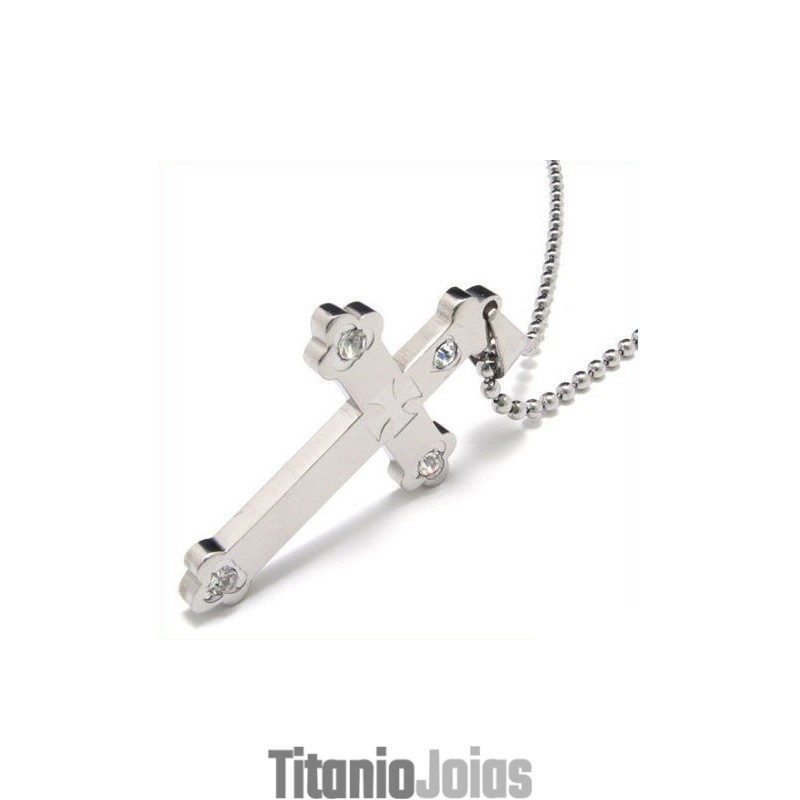 Pingente De Titânio Puro Com Cruz De Prata Cool Man Para Presente Pingente De Titânio Puro Com Cruz De Prata Cool Man Para Presente