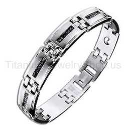 Pulseira De Titânio De 8 Polegadas
