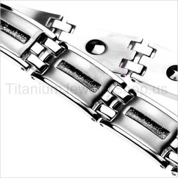 Pulseira De Titânio De 8 Polegadas