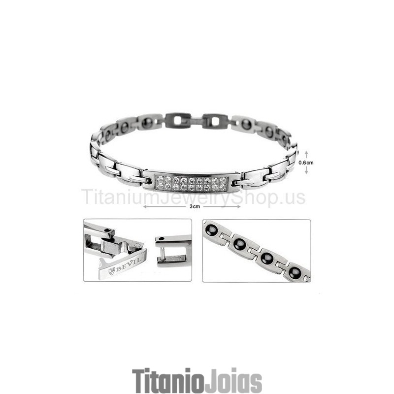 Pulseira Feminina De Titânio De 7 Polegadas Pulseira Feminina De Titânio De 7 Polegadas