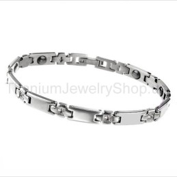 Pulseira De Titânio De 7,5 Polegadas