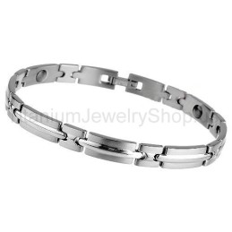 Pulseira De Titânio De 8 Polegadas