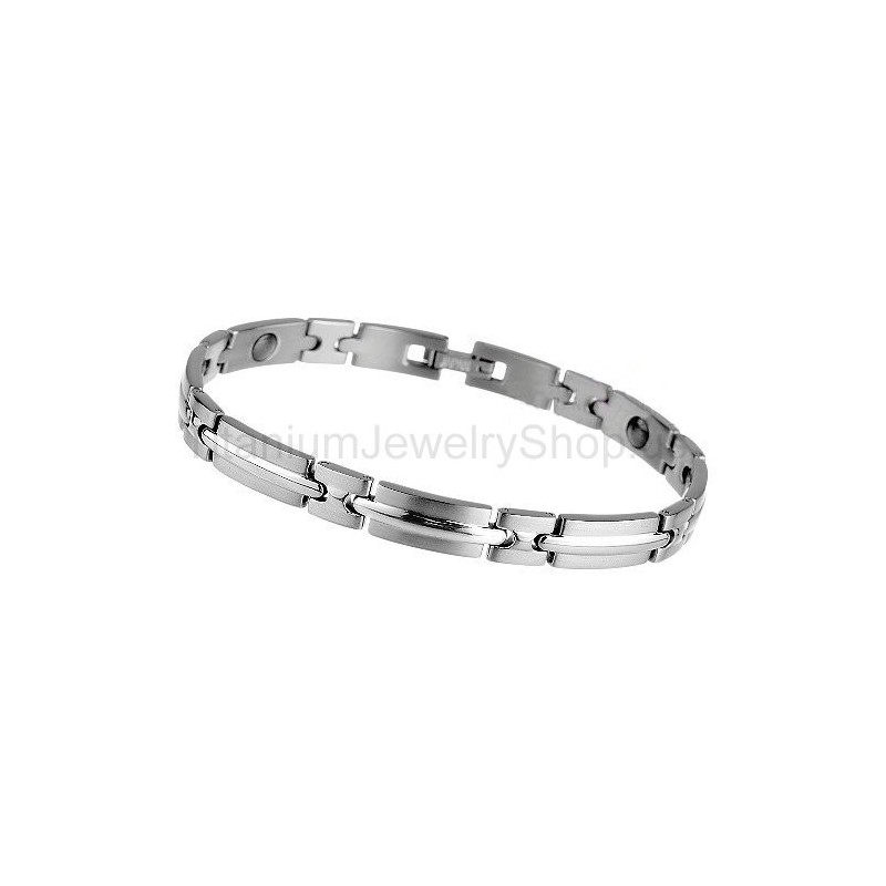 Pulseira De Titânio De 8 Polegadas