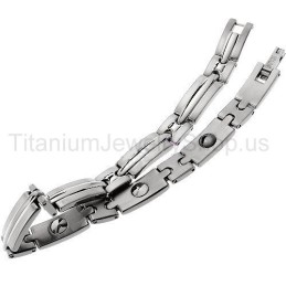 Pulseira De Titânio De 8 Polegadas