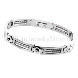 Pulseira De Titânio De 8 Polegadas