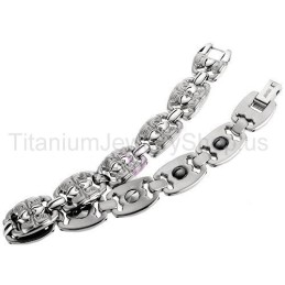 Pulseira De Titânio De 8 Polegadas