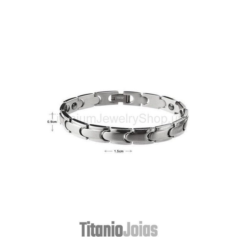 Pulseira De Titânio De 7 Polegadas
