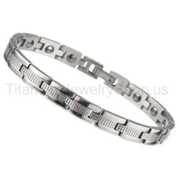 Pulseira Feminina De Titânio De 8 Polegadas