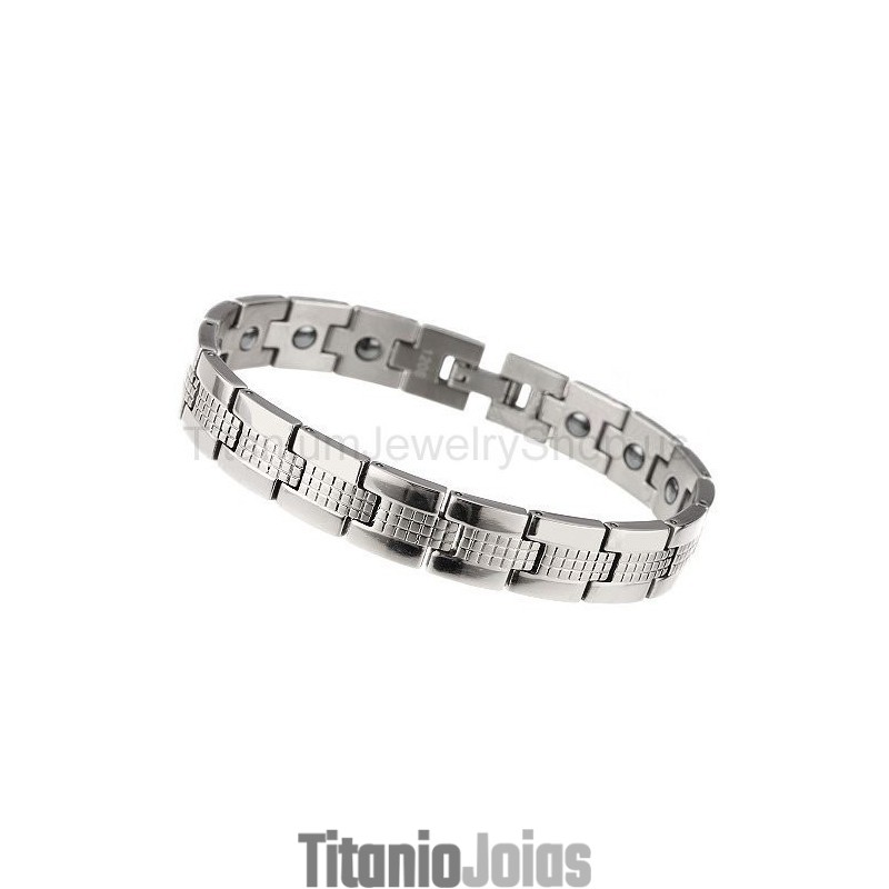 Pulseira Masculina De Titânio De 8,5 Polegadas