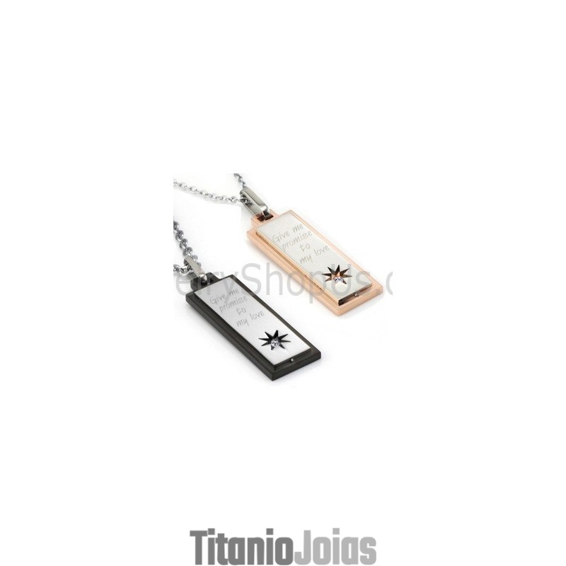 Pingentes De Titânio Em Ouro Rosa E Preto Com Correntes E Diamantes C508 Pingentes De Titânio Em Ouro Rosa E Preto Com Correntes E Diamantes C508