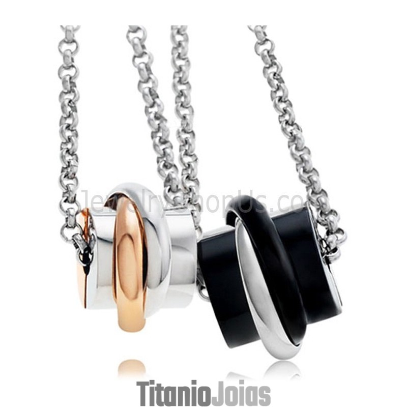 Pingentes De Titânio Em Ouro Rosa E Preto Com Pingentes De Amor Com Pingentes Grátis C622 Pingentes De Titânio Em Ouro Rosa E Preto Com Pingentes De Amor Com Pingentes Grátis C622