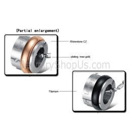 Pingentes De Titânio Para Amantes Com Strass E Correntes Grátis C729