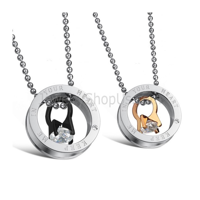 Pingentes De Polvo Em Titânio Preto E Ouro Rosa Com Strass E Correntes Grátis C698