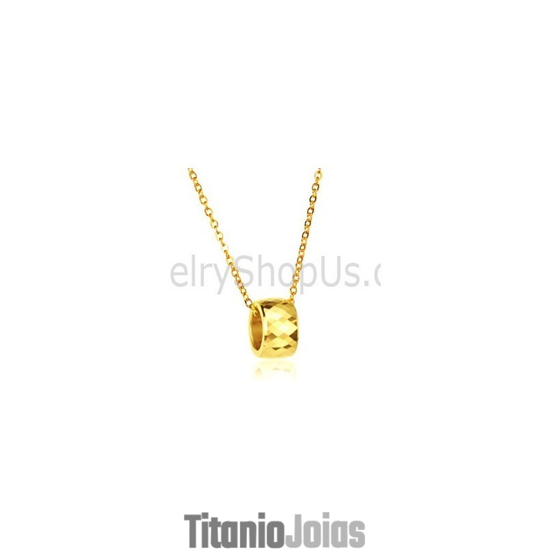 Pingente De Tungstênio Dourado Com Alto Polimento Lx734 Pingente De Tungstênio Dourado Com Alto Polimento Lx734