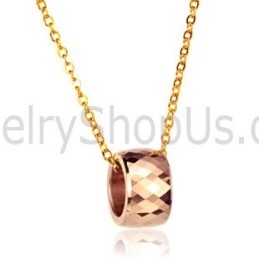 Pingente De Tungstênio Com Design Multifacetado Intrincado Em Ouro Rosa Gx735