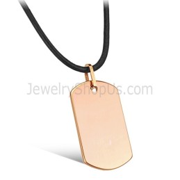 Pingente De Etiqueta De Tungstênio Em Ouro Rosa C633