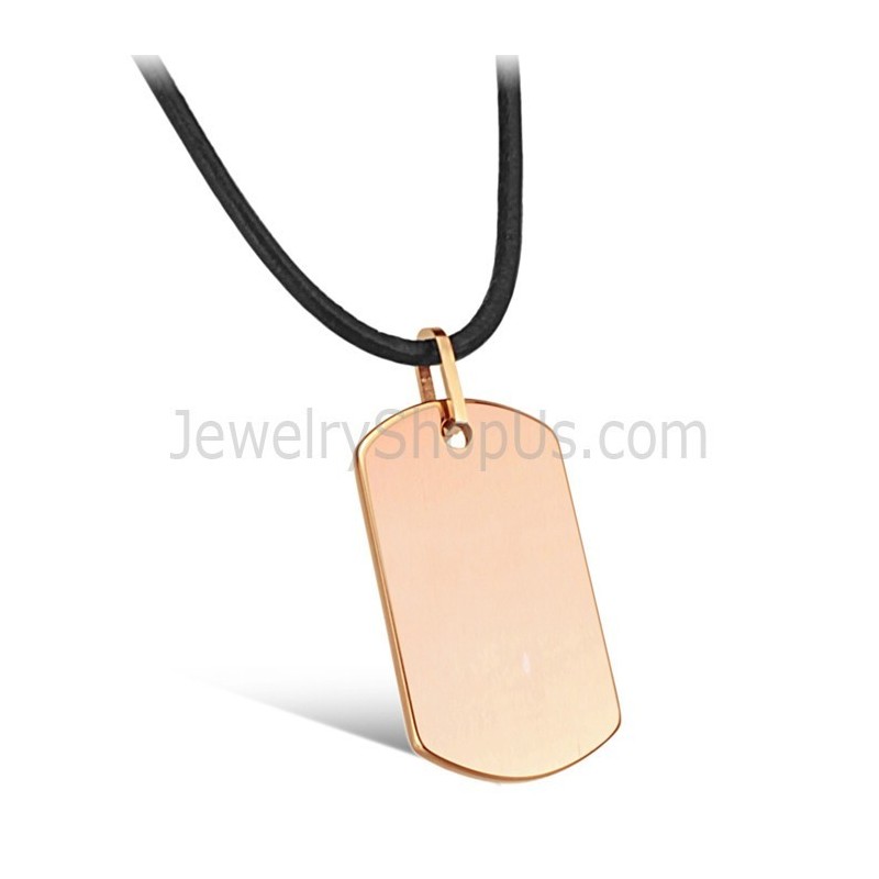 Pingente De Etiqueta De Tungstênio Em Ouro Rosa C633 Pingente De Etiqueta De Tungstênio Em Ouro Rosa C633