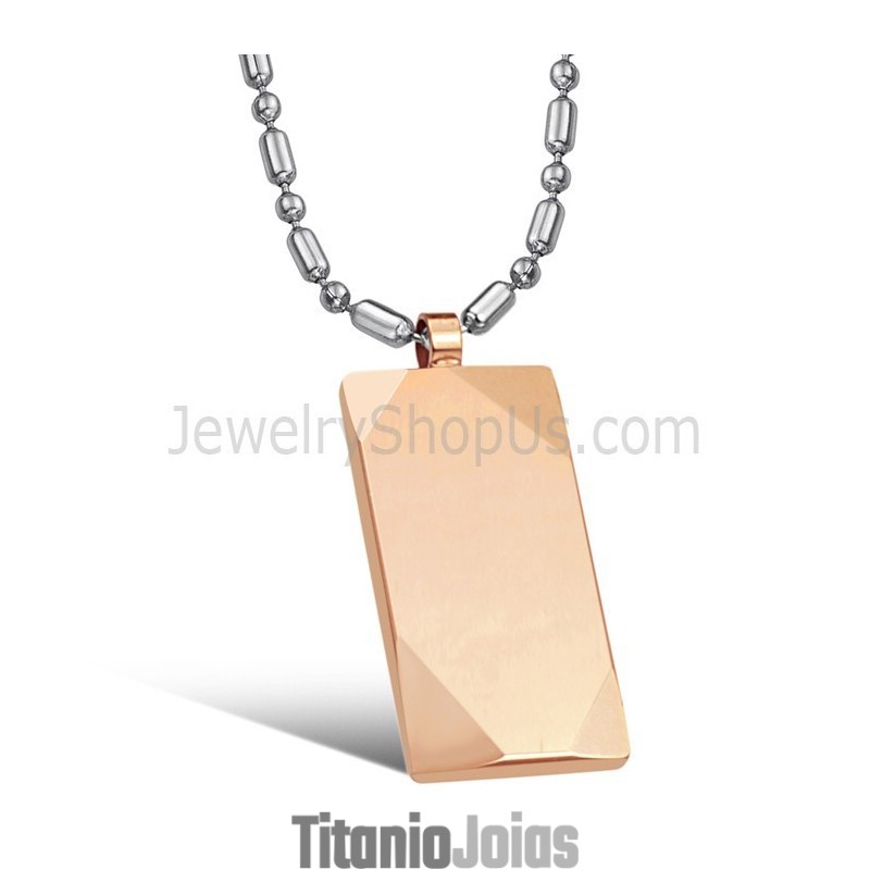 Pingente De Tungstênio De Alto Polimento Em Ouro Rosa C638 Pingente De Tungstênio De Alto Polimento Em Ouro Rosa C638