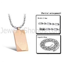 Pingente De Tungstênio De Alto Polimento Em Ouro Rosa C638