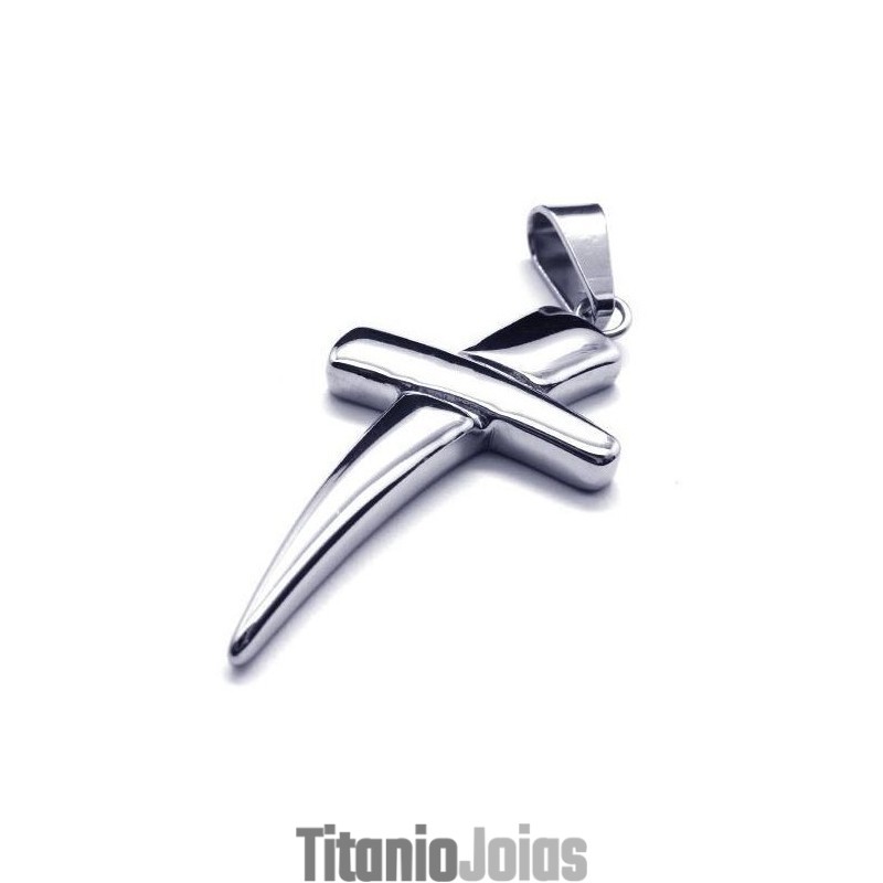 Colar Com Pingente De Cruz De Titânio Puro Cool Man Cross Colar Com Pingente De Cruz De Titânio Puro Cool Man Cross