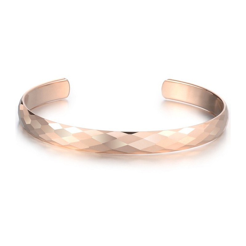 Pulseira De Ouro Rosa De Tungstênio Com Alto Polimento C895 Pulseira De Ouro Rosa De Tungstênio Com Alto Polimento C895