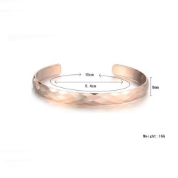 Pulseira De Ouro Rosa De Tungstênio Com Alto Polimento C895