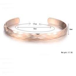 Pulseira De Ouro Rosa De Tungstênio Com Alto Polimento C895