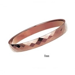 Pulseira De Casal Em Ouro Rosa Com Alto Polimento De Tungstênio C889